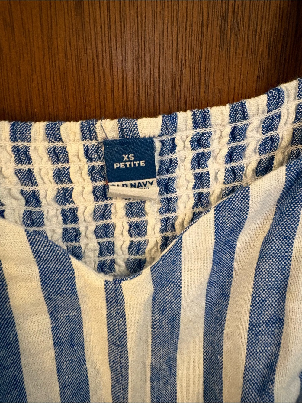 Old Navy Blue and White Vertical Stripe Women's Jumpsuit dress. New with tags. - Picture 2 of 3